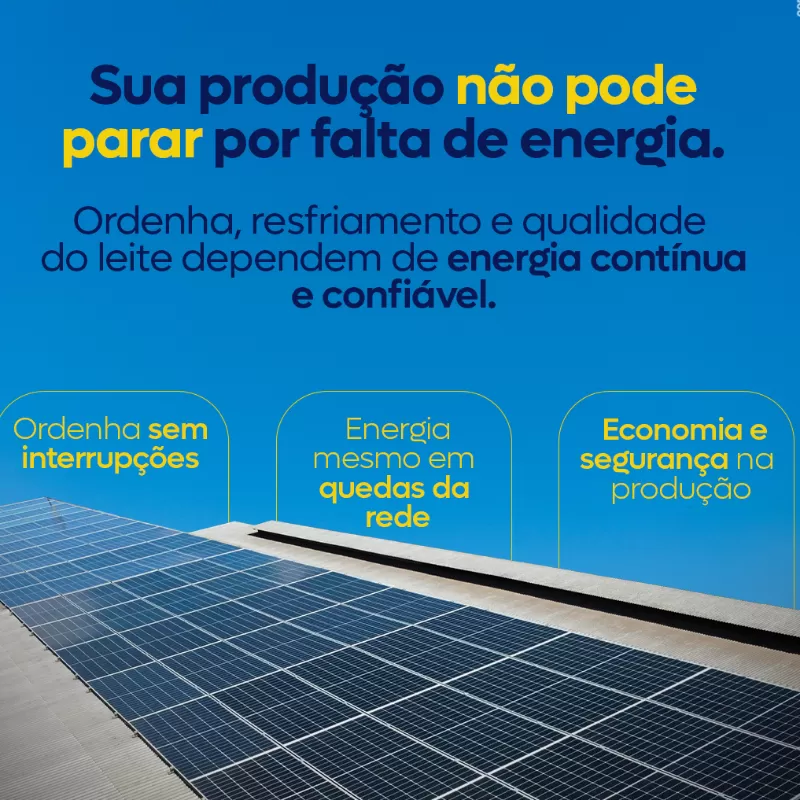SUA PRODUÇÃO NÃO PODE PARAR POR FALTA DE ENERGIA.