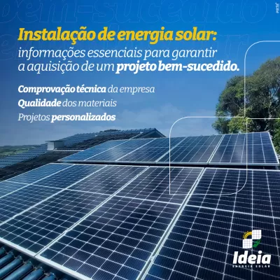 Instalação de energia solar